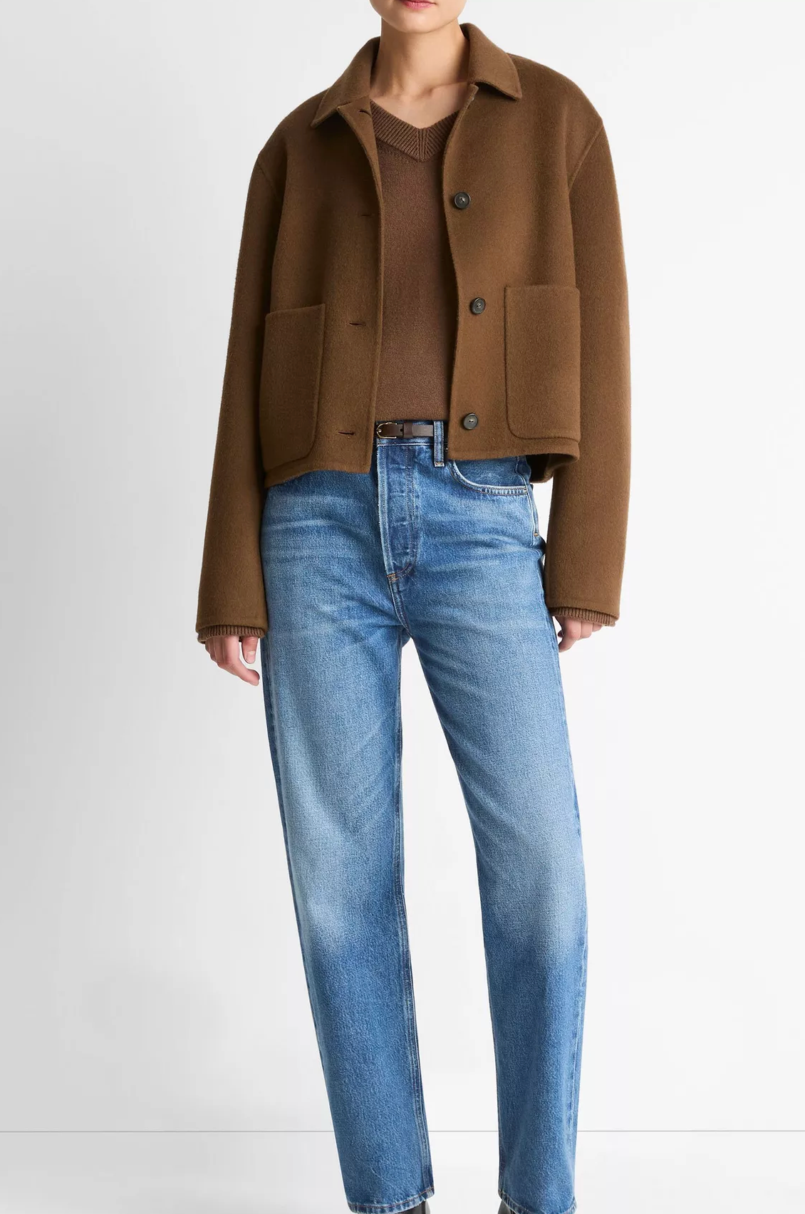 Wool & Cashmere Short Jacket in Hazel-Jackets-Vince-Hazel-XS-Mercantile Portland