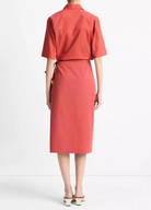 Wrap Straight Skirt-Clothing-Vince-Brick Rose-00-Mercantile Portland