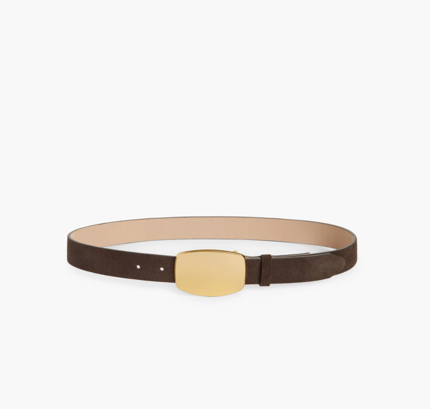 Wyatt Suede Belt in Dark Espresso-Belts-Rag & Bone-Brown-S-Mercantile Portland