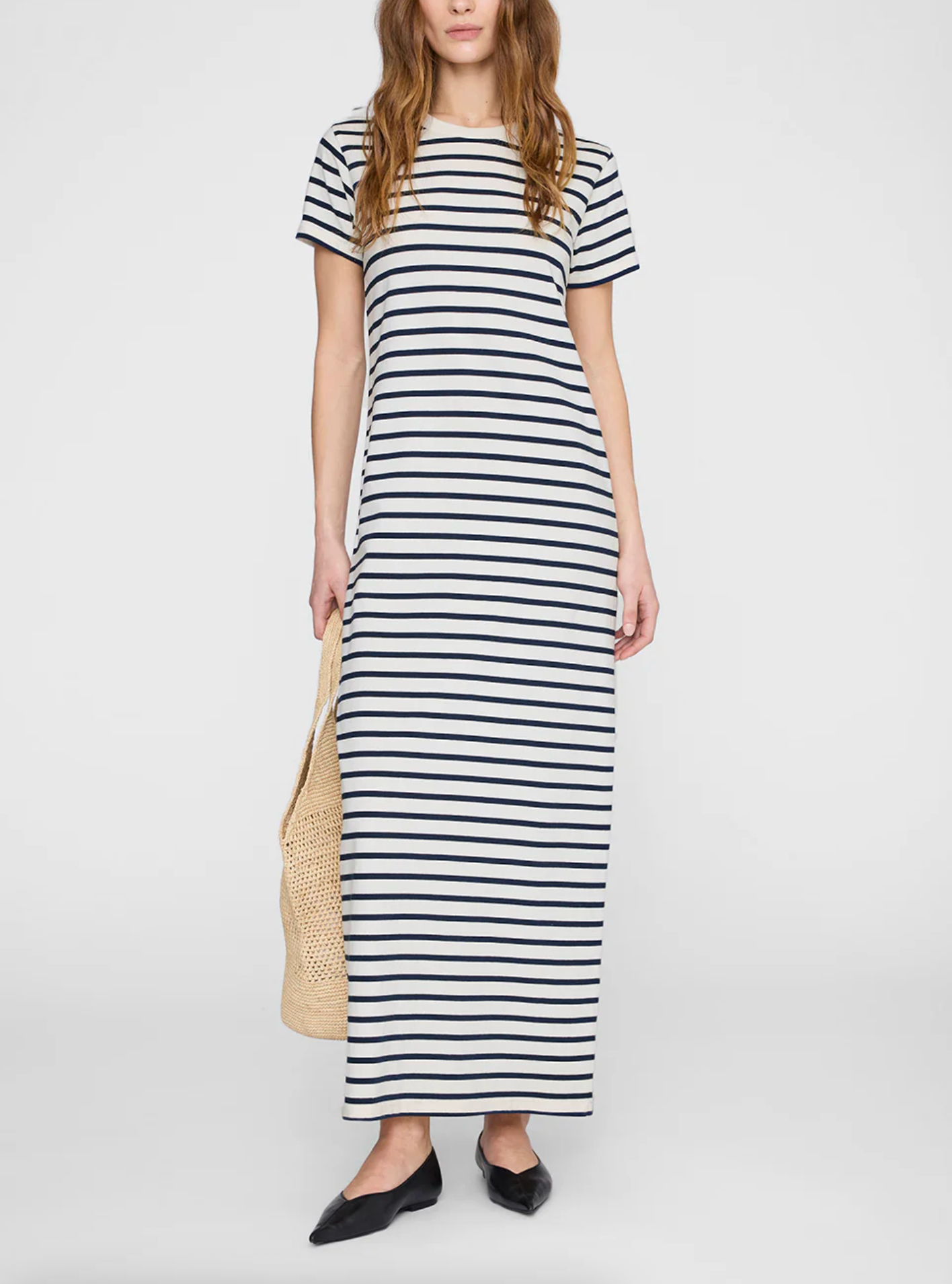 Wynne Dress in Navy Stripe-Dresses-Anine Bing-Navy Stripe-XS-Mercantile Portland