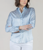 Yuppy Blouse in Denim Stripe-Shirts-Amina Rubinacci-Denim-38-Mercantile Portland