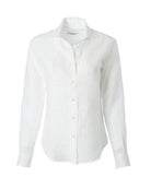 Yuppy Q Linen Shirt-Shirts-Amina Rubinacci-White-38-Mercantile Portland