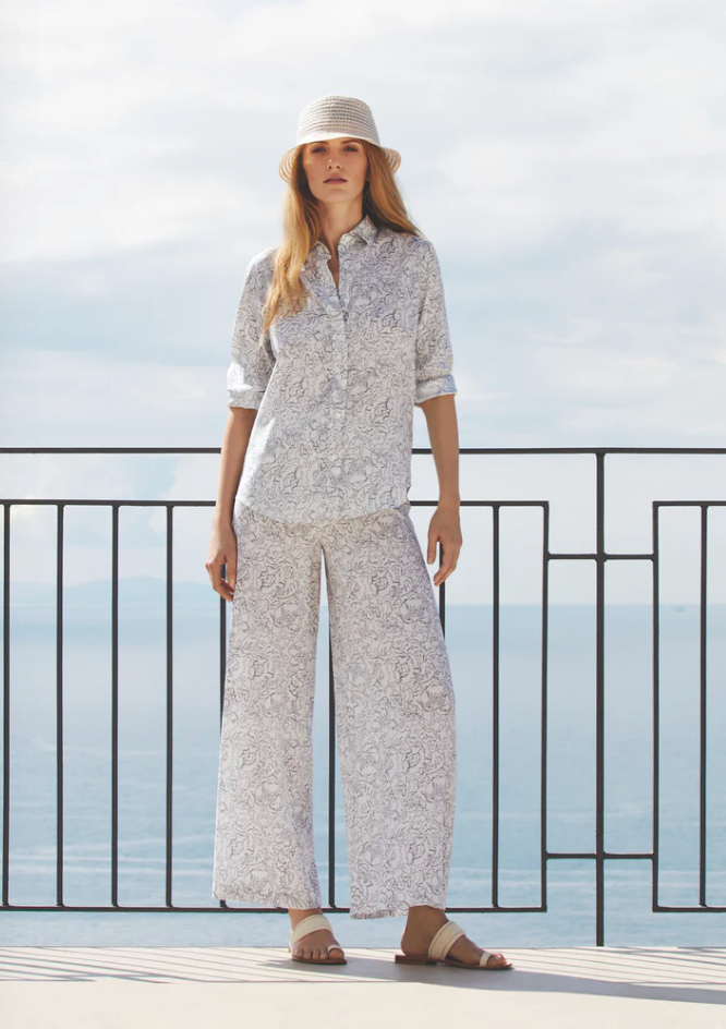 Yuppy RF-Clothing-Amina Rubinacci-Navy White Floral-40-Mercantile Portland