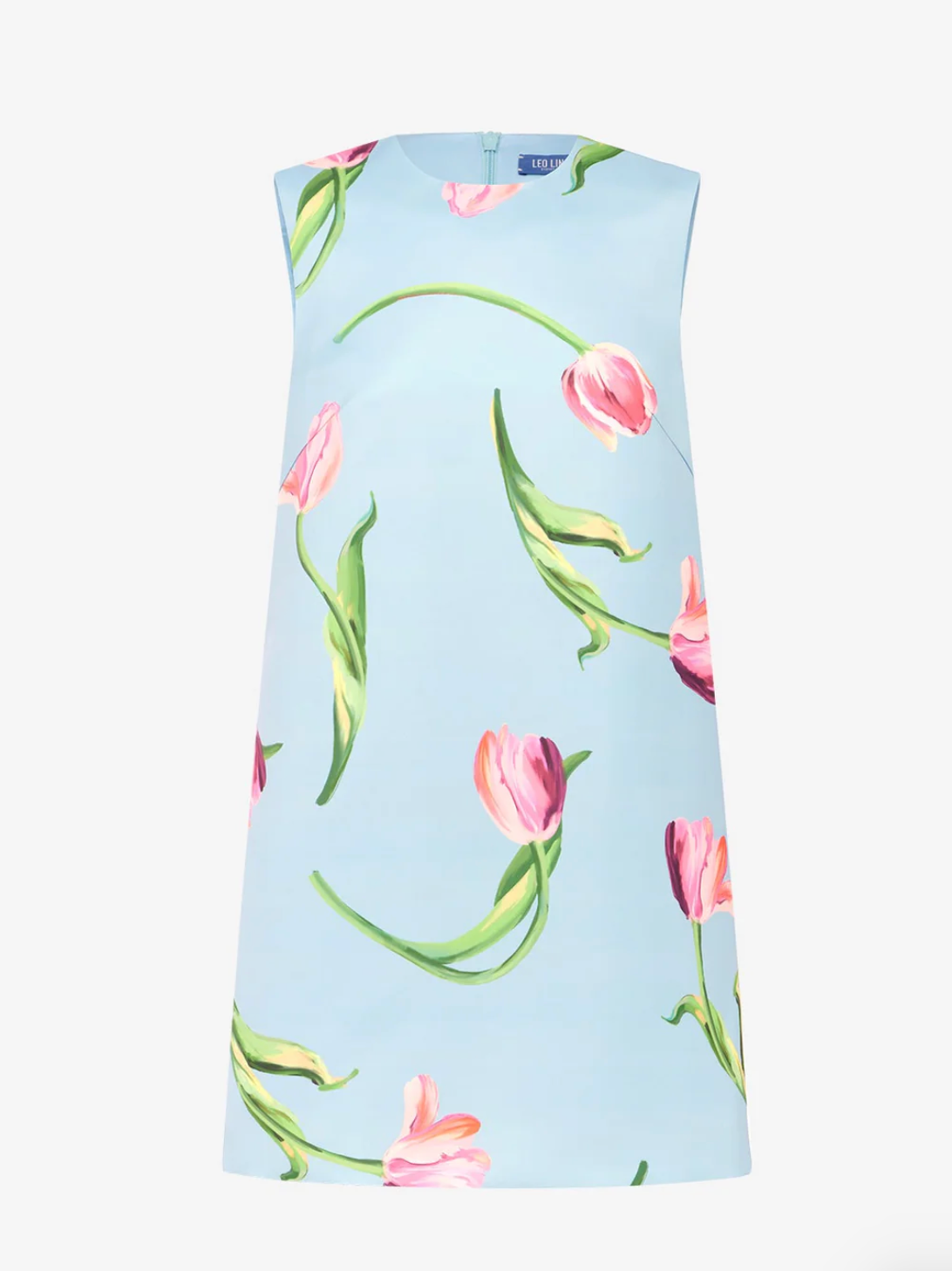 Yvonne Mini Dress-Dresses-LEO LIN-Tulip Print Blue-0-Mercantile Portland