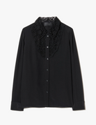 Zola Lace Silk Shirt-Shirts-Nili Lotan-Black-XS-Mercantile Portland