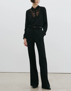 Zola Lace Silk Shirt-Shirts-Nili Lotan-Black-XS-Mercantile Portland