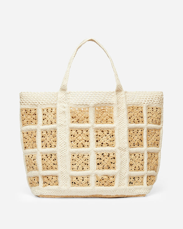 Raffia and Crochet L Cabas Tote-Vanessa Bruno-Mercantile Portland