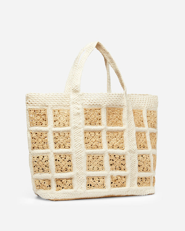 Raffia and Crochet L Cabas Tote-Vanessa Bruno-Mercantile Portland