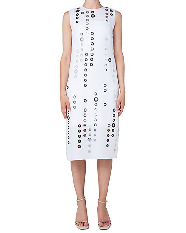 Lasercut Eyelet Slip Dress-Akris Punto-Mercantile Portland