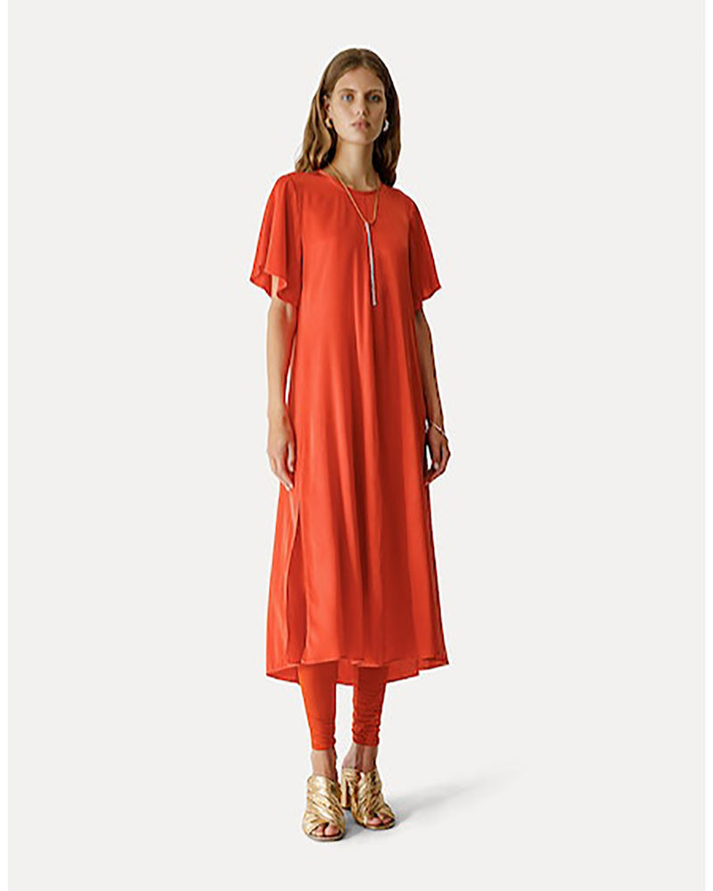 Stretch Silk Satin Maxi T-Shirt Dress-Forte Forte-Mercantile Portland