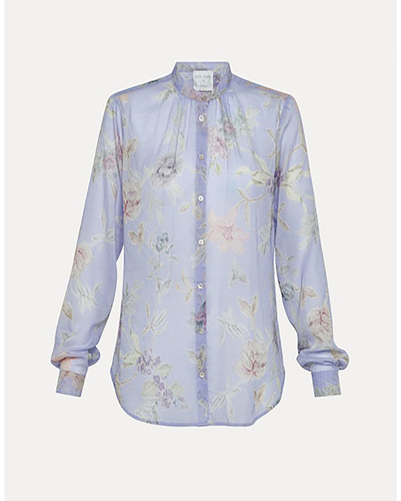 Granddad-Collar “Kiss from a Rose” Voile Shirt-Forte Forte-Mercantile Portland