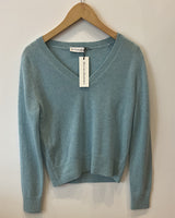 Cashmere Shrunken V-Neck-White + Warren-Mercantile Portland