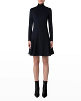 Neoprene Twisted Seam Mini A-Line Dress-Akris Punto-Mercantile Portland