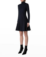 Neoprene Twisted Seam Mini A-Line Dress-Akris Punto-Mercantile Portland