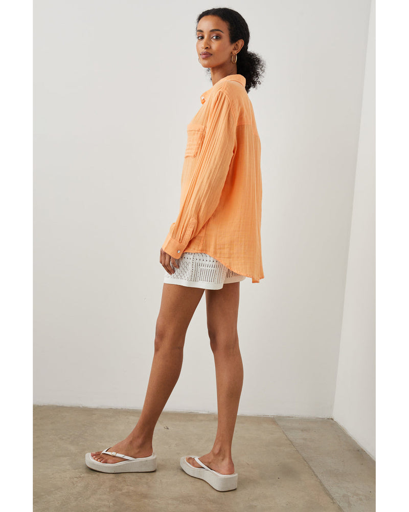 Ellis Shirt in Papaya-Rails-Mercantile Portland