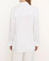 Fine Stripe Relaxed Long Sleeve Shirt-Vince-Mercantile Portland