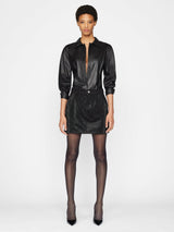 Le Mini Rhinestone Skirt in Noir Glitz-Frame-Mercantile Portland