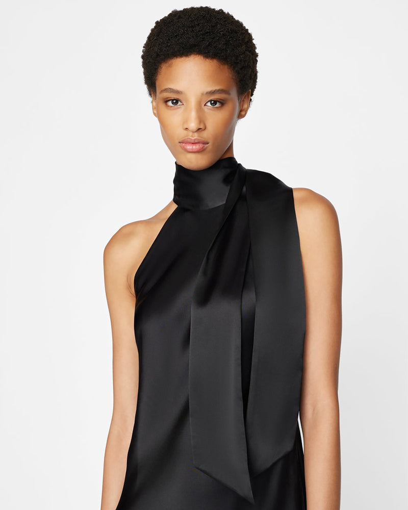 Draped Neck-Tie Halter Dress-Frame-Mercantile Portland