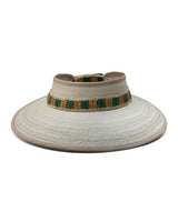 Niza Banded Straw Hat Visor-Greenpacha-Mercantile Portland
