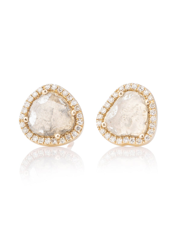Reflective Diamond Slice Studs-Zofia Day-Mercantile Portland