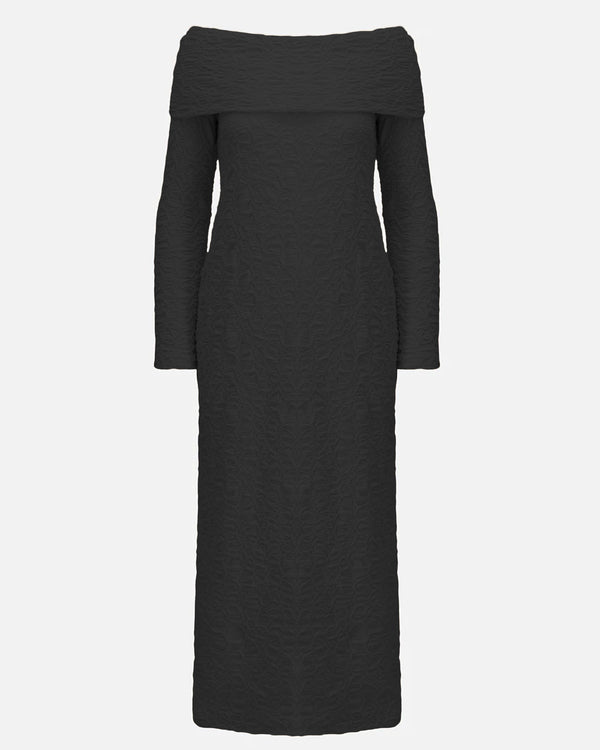 Off Shoulder Dress Knotted Jersey-Harris Wharf-Mercantile Portland