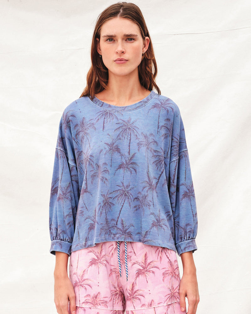 Palm Drop Sleeve Sweatshirt-Sundry-Mercantile Portland