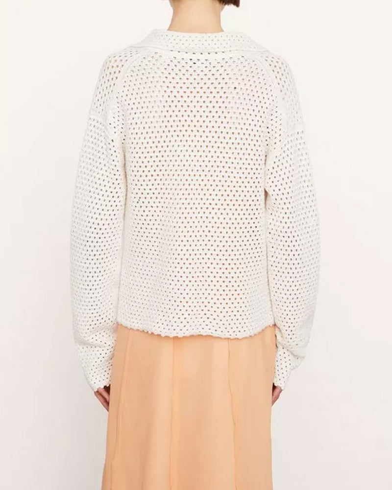 Textured Baja Polo Sweater-Vince-Mercantile Portland