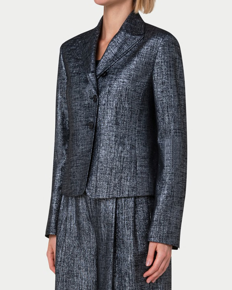 Wool Blend Blazer Jacket-Akris Punto-Mercantile Portland