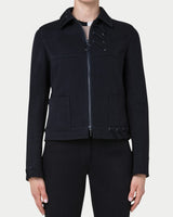 Denim Jacket w/ Lace Details-Akris Punto-Mercantile Portland