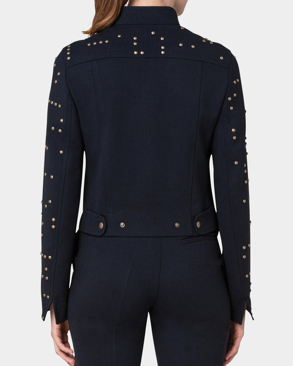 Short Jacket with Studded Detail-Akris Punto-Mercantile Portland