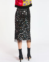 Black Mirror-Embellished Midi Skirt-Essentiel Antwerp-Mercantile Portland