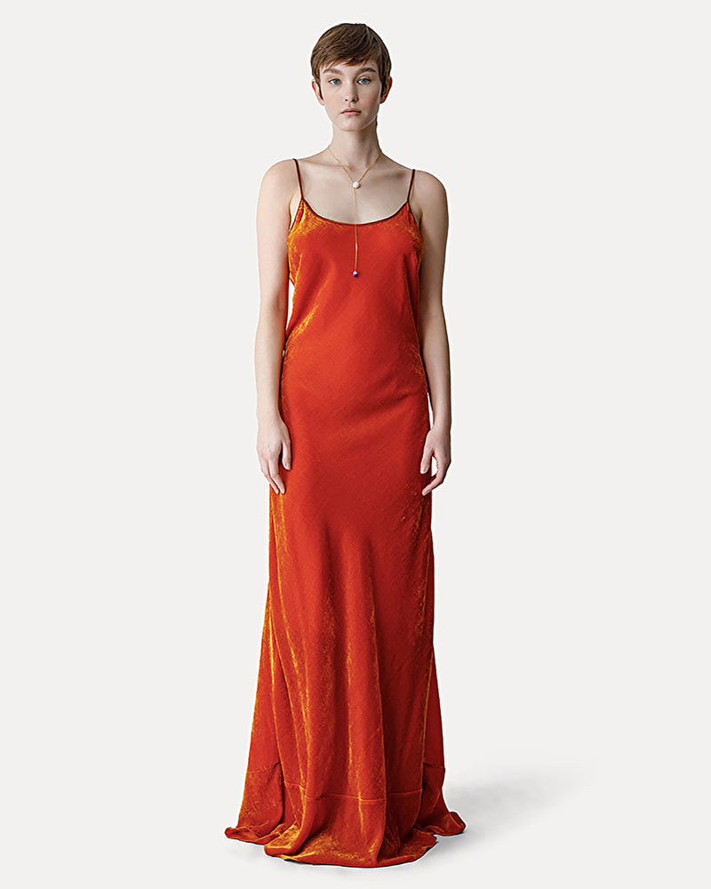 Slip Dress in Viscose Velvet-Forte Forte-Mercantile Portland