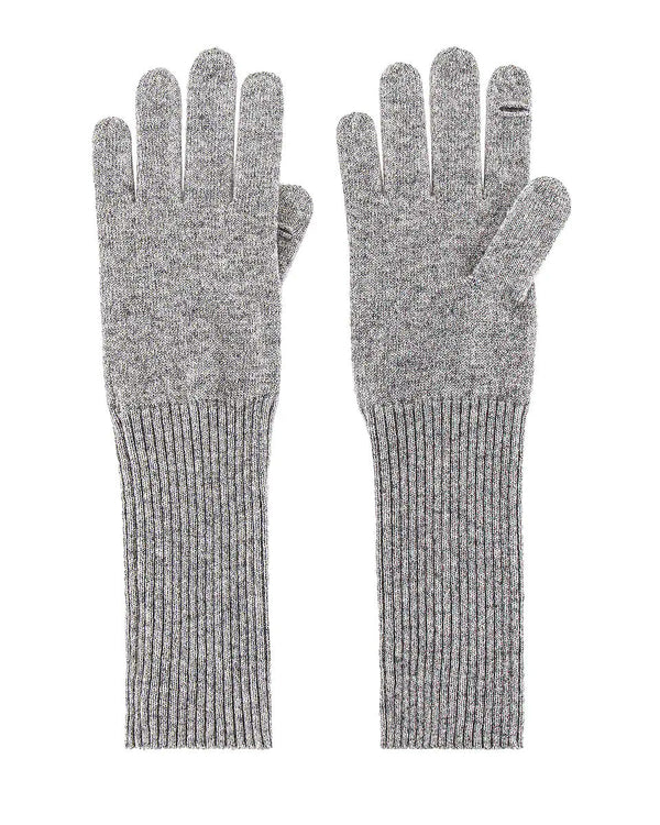 Cashmere Long Texting Glove in Heather Grey-White + Warren-Mercantile Portland