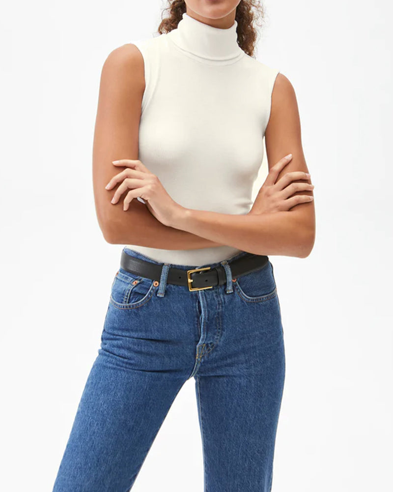 Hillary Ribbed Turtleneck Tank-Michael Stars-Mercantile Portland