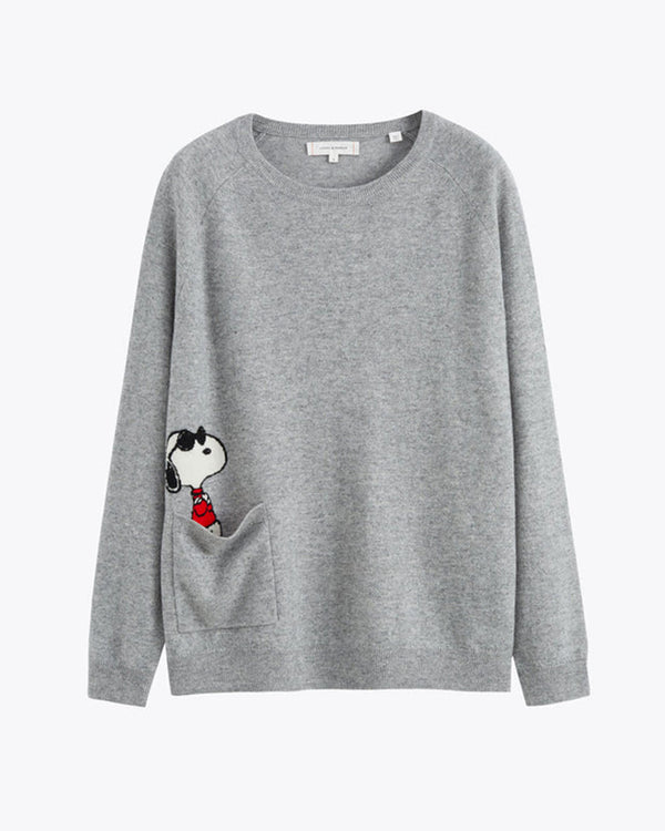 Grey Wool-Cashmere Joe Cool Pocket Sweater-Chinti & Parker-Mercantile Portland