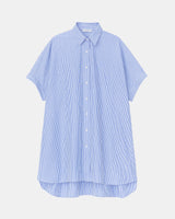 Crinkle Stripe Organic Cotton Oversized Shirt-Lafayette 148-Mercantile Portland