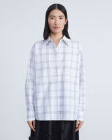 Plaid Organic Cotton Shirt-Lafayette 148-Mercantile Portland