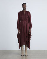 Satin Pintucked Handkerchief Dress-Lafayette 148-Mercantile Portland