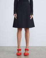 Responsible Wool Nouveau Crepe Flared Skirt-Lafayette 148-Mercantile Portland