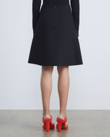 Responsible Wool Nouveau Crepe Flared Skirt-Lafayette 148-Mercantile Portland