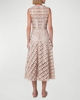 Midi Dress w/ Cut-out Embroidery-Akris Punto-Mercantile Portland