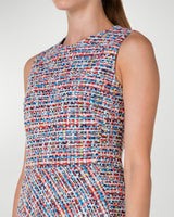 Multicolor Cotton Tweed Short Dress-Akris Punto-Mercantile Portland