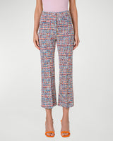 Cloe Multicolor Cotton Tweed Bootcut Ankle Pants-Akris Punto-Mercantile Portland
