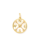 Mother-of-Pearl Compass Charm Pendant-Paula Rosen-Mercantile Portland