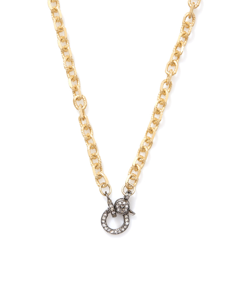 Lulu Diamond Clasp Chain Necklace-Paula Rosen-Mercantile Portland
