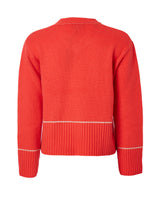 Red Cashmere V-Neck Sweater-Monrow-Mercantile Portland