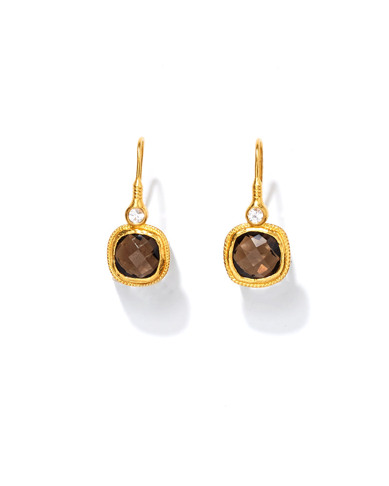 Smoky Topaz Earrings-Ara Collection-Mercantile Portland