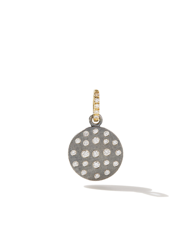 Stella Sterling Silver and Yellow Gold Pendant with Diamonds-Rene Escobar-Mercantile Portland